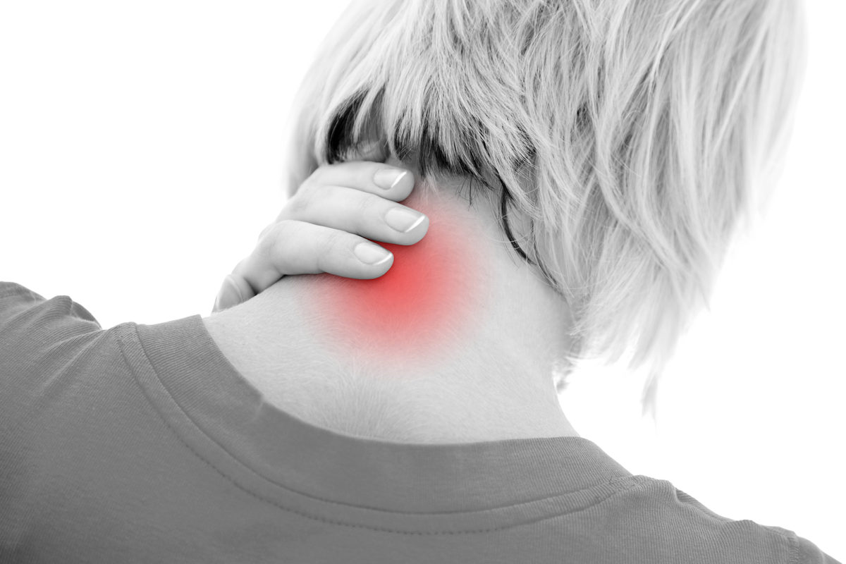 woman with chronic neck pain
