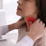 woman with thyroid condition